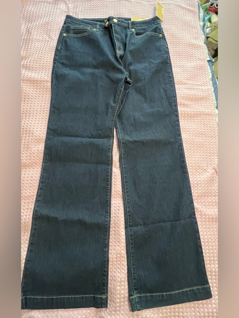Michael Kors Dark Blue Wide-Leg Jeans